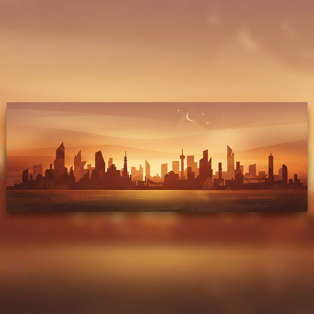 Abstract skyline illustration representing future growth